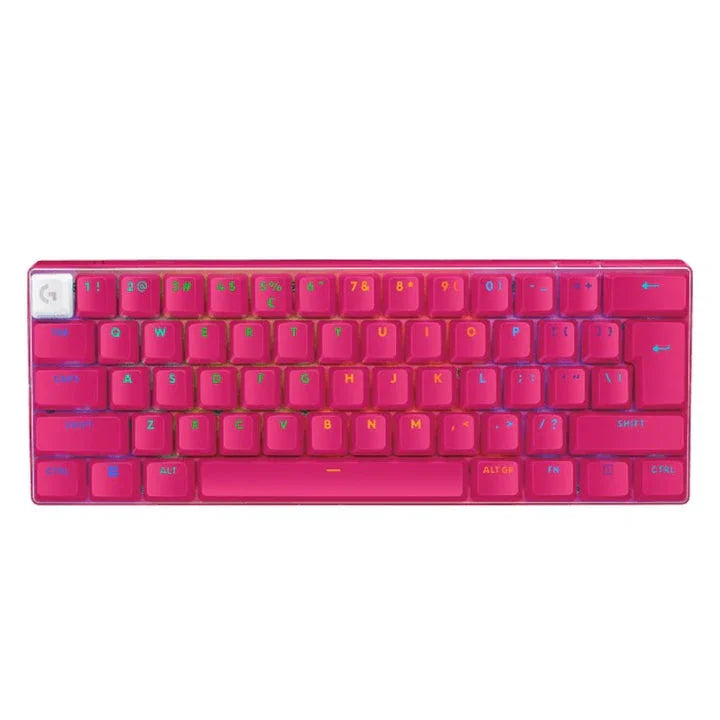 Logitech Pro X 60 Lightspeed Wireless Gaming Keyboard - Magenta - Tashqila Logitech Pro X 60 Lightspeed Wireless Gaming Keyboard - Magenta - Tashqila